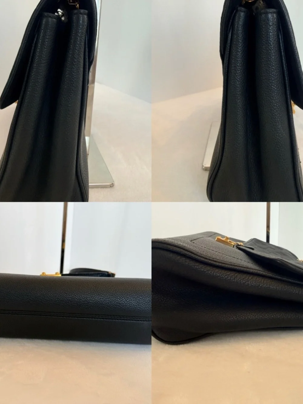 Louis Vuitton St Germain MM Black Monogram Empreinte Leather Shoulder Bag
